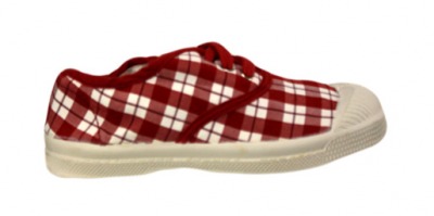 Tennis Carreaux Rouge S11 - bensimon shoes 